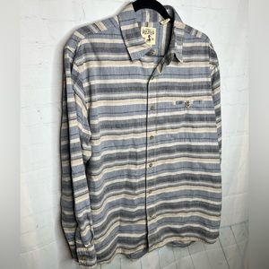 RedHead Men’s Longsleeve Button Down Striped Cotton Shirt Size Large